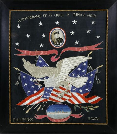 Spanish American War Era Patriotic Embroidery