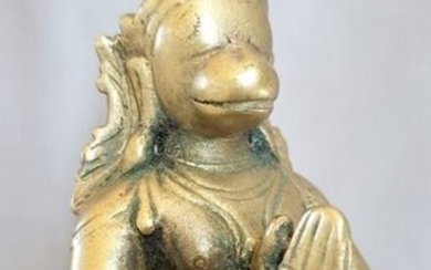 Statue - Brass - Hanuman - India - 18th century