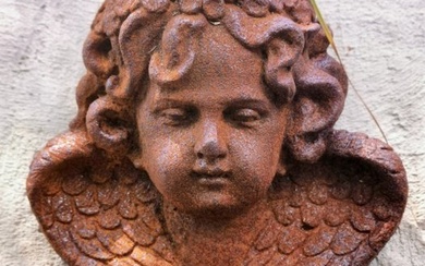 Statuette, Cherubijn - 23 cm - Iron (cast/wrought)