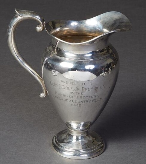 Sterling Silver Water Pitcher, c. 1940, by