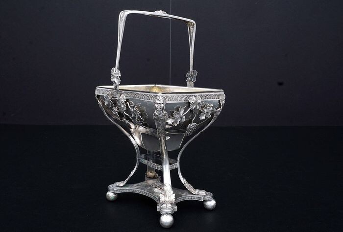 Sugar bowl (1) - .800 silver - Berlin - Germany - First half 19th century