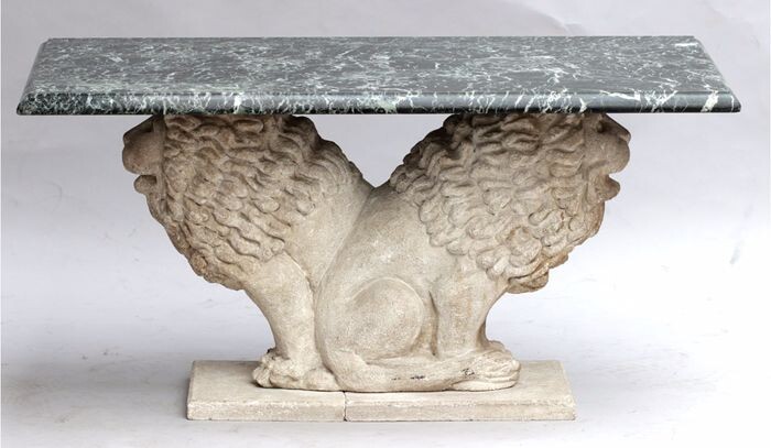 Superb garden or indoor coffee table - Marble, Stone (mineral stone) - 20th century