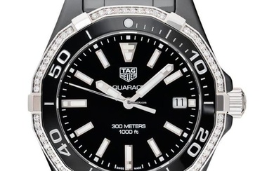 TAG Heuer Aquaracer Lady WAY1395.BH0716 - Aquaracer Quartz Black Dial Diamond Ladies Watch