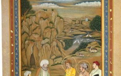 THE MUGHAL EMPEROR AKBAR IN A MEETING WITH A SUFI