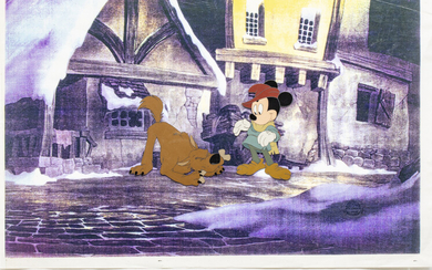"THE PRINCE AND THE PAUPER" PRODUCTION ANIMATION CELS, C. 1990, H 4 1/4", W 6 1/2"