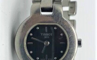 TISSOT Ladies Black Face Stainless Steel Wristwatch