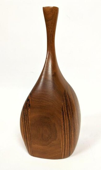 TOM TRAMEL 74 Zebra Walnut Wood Vase Rude Osolnik Style