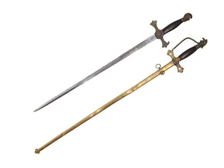 TWO AMERICAN MASONIC KNIGHTS TEMPLAR CEREMONIAL SWORDS