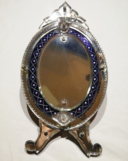 Table mirror (1) - Victorian - Glass, Wood - Late 19th century
