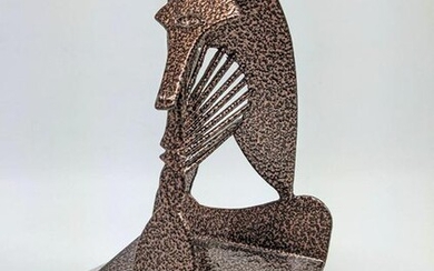Textured Metal Pablo Picasso Model Sculpture. Chicago l