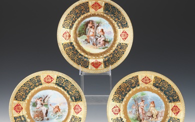 Three Royal Vienna Porcelain Plates