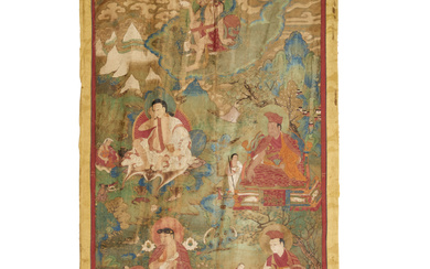 Tibetan milarepa thangka tapestry
