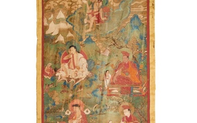 Tibetan milarepa thangka tapestry