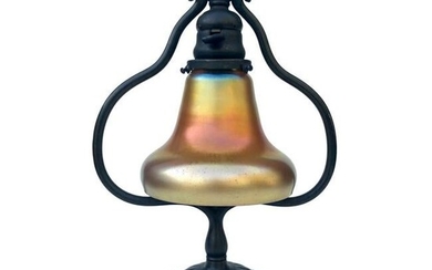 Tiffany Studios 419 Bronze Harp Table Lamp c.1910