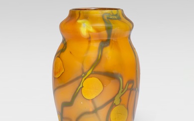 Tiffany Studios Yellow Paperweight Vase