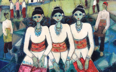 Bramasto (Malang, E. Java,1939 - 1996) Tiga Gadis (Three Girls)