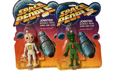 Tomland Industries (c1982) Space People (Adaptions of 1977 Star Raiders Zhor, Ridal, Tago, Oov, Ah & Yog), all on card with bubblepack No.2130 (complete set) (6)
