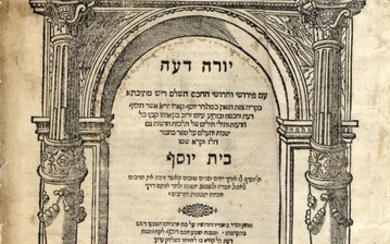 Tur - Beit Yosef, Yoreh Deah Section. Printed in the Author's Lifetime. Venice, 1574