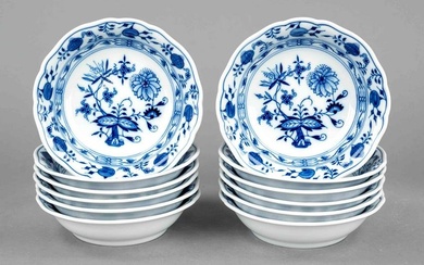 Twelve compote bowls, Meissen, m