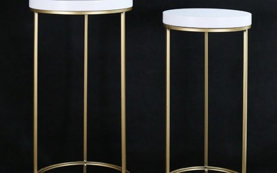 Two Contemporary Hollywood Regency Style Tables