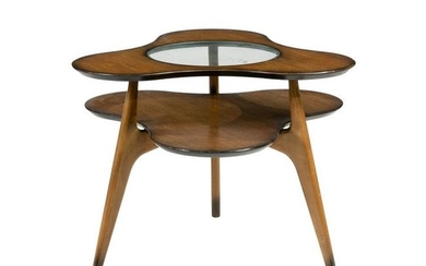 Two Tier Clover Leaf End Table
