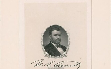 U. S. Grant Signed Engraving