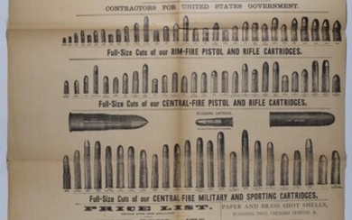 UNITED STATES CARTRIDGE COMPANY ADVERTISING POSTER