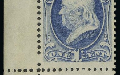 United States: 1873 Continental Bank Note Co. 1c ultramarine