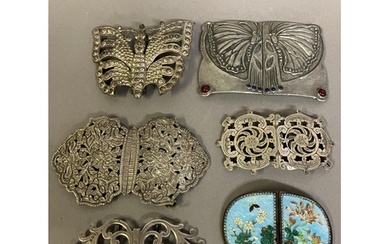 Unusual metal buckles, late 19th century/early 20th century,...