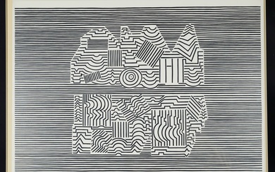 Vasarely, Victor (1906- 1997) "Photographisme", 1951, screenprint on card.