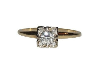 Victorian 14 kt Gold Diamond Ring 1/3 cttw