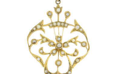 Victorian split pearl pendant