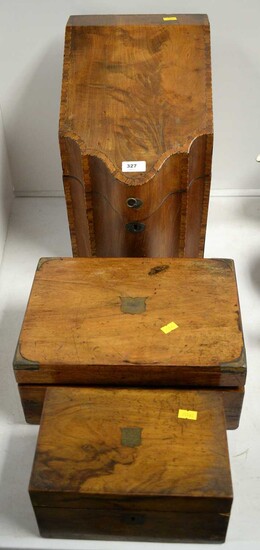Victorian stationery box; writing slope; and box.