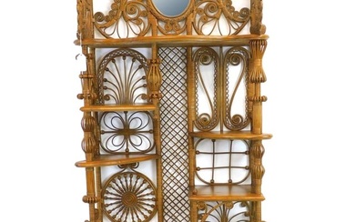 Victorian wicker etagere probably Heywood