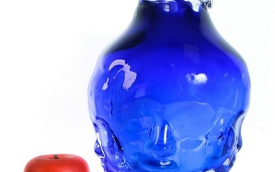 Vintage Allen Bush Art Glass Face Vase, '95