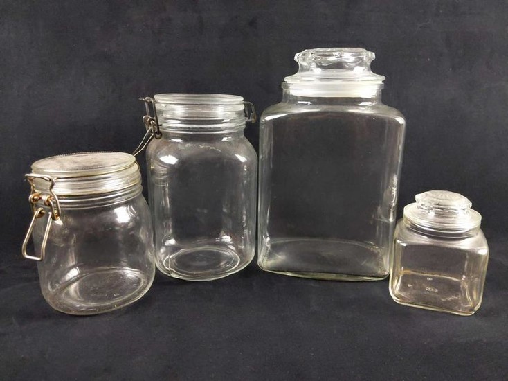 Vintage Glass Container Lot of 4