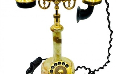 Vintage Phone : Marble Candle Stick Princess Style