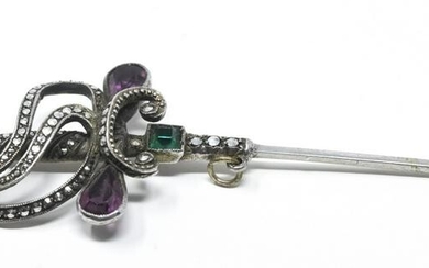 Vintage Sterling Silver Sword Necklace Pendant