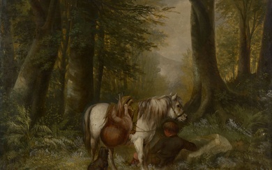 W. BATES (XIXe siècle). Chasseur et son cheval... - Lot 27 - Le Floc'h