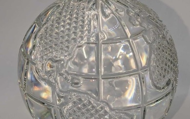 Waterford Crystal Earth Globe Paperweight
