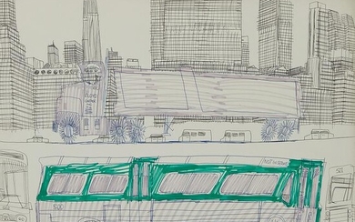 Wesley Willis, Buses and a Truck, circa 1996