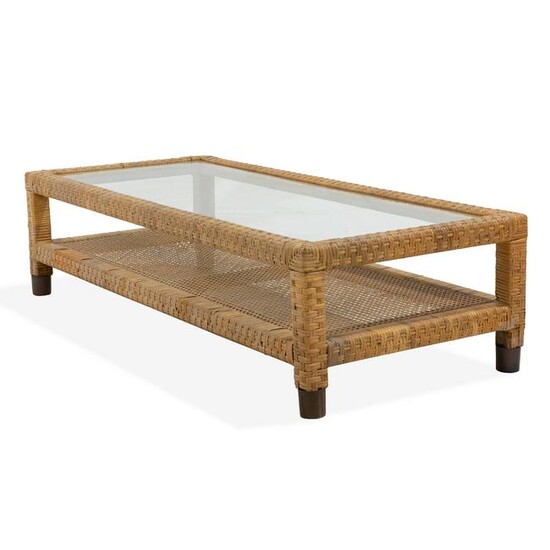 Wicker Wrapped Coffee Table
