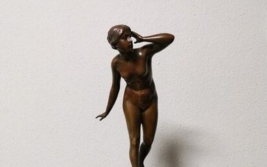 Wilhelm Andreas (1882-1951) - Standing female nude - sculpture
