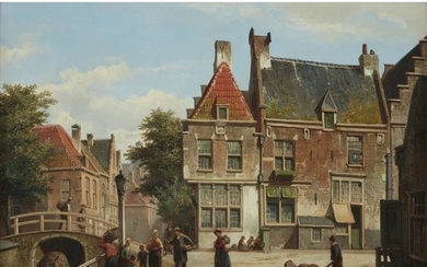 Willem Koekkoek (Dutch, 1839–1895), , A Dutch Street in