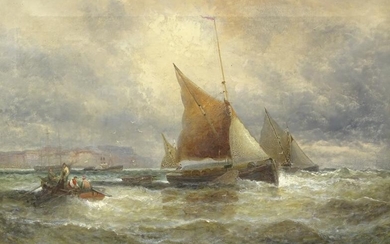 William Anslow Thornley (1857-1935). Rough weather, mouth of the...
