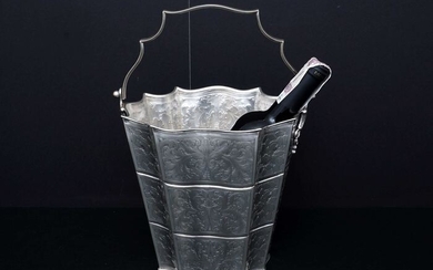 Wine cooler (1) - .800 silver - Brizzolari Angelo - Italy - Mid 20th century