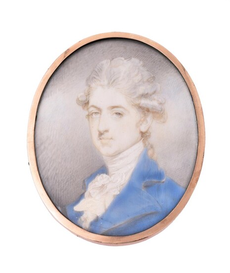 Y English School (18th century), A gentleman, wearing blue coat
