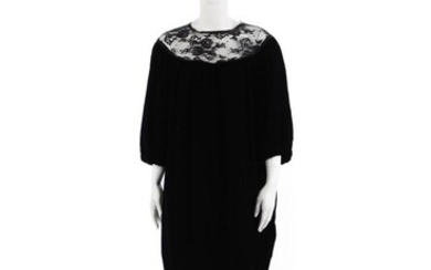 Yves Saint laurent, Black velvet dress.