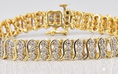Yellow gold - Bracelet - 1.81 ct Diamond