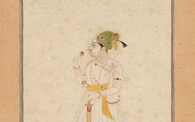 Zorawar Singh of Bikaner, Bikaner, India, circa 1730, gouache on...